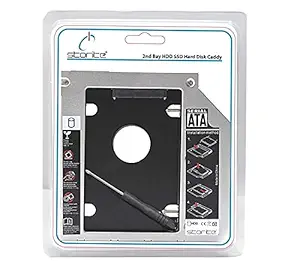 Ramdev Optical Bay 2nd Hard Drive Caddy, Universal for 9.5mm CD/DVD Drive Slot (for SSD and HDD)
