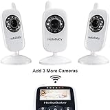 HelloBaby HB24 2.4″ Digital Funk TFT LCD Drahtlos Babyphone Wireless Video Kamera Baby Monitor Babyviewer Überwachung Nachtsicht + Temperatursensor - 6