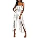 Produktbild XXYsm Jumpsuit Damen Elegant Lang Hose Sommer Gestreift Off Schulter Rüschen Playsuit Bodycon Ärmellos Party Lässig Lose Hosen Strandoverall