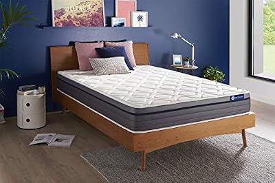 ACTISOM Matelas Actiflex Zen 200 x 200 cm Ressorts ensachés et mémoire de Forme - Epaisseur : 26 cm - Confort : Equilibré - 7 Zones de Confort