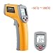 Produktbild Infrarot Thermometer -50  bis +380 , Tacklife IT-T02 Pyrometer| Temperaturmessgerät, mit Laser, Berührungslos, Digital LCD Hintergrundbeleuchtung, inkl. 2 Batterien (Gelb&Grau)