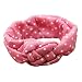 Rosennie New Fashion Dot Cross Children Weave Twist Headband Baby Headwear (Pink)