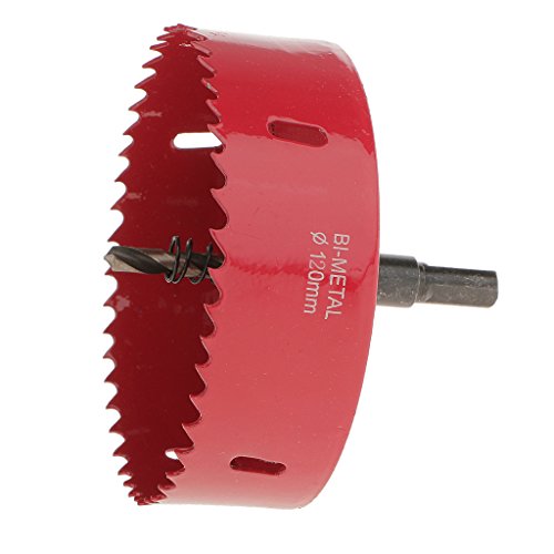 M42 HSS Bi Metall Lochsäge Bohrer Bohrkronen Lochsägen für Aluminiumrohr Aluminium Stahl Edelstahl – 120mm - 8