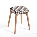 ZSLLO Tabouret de ménage en bois massif à manger Tabouret Tabouret Carré Tissu Tabouret Tabouret De Maquillage De Mode Maquillage Banc tabouret en bois (Couleur : D)