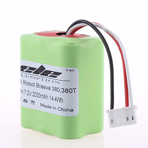 Eleoption 7.2v 2.5ah 2500mah batteries ni mh rechargeable battery for irobot roomba braava 380 380t 7.2volt