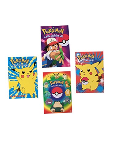 Pokemon Einladungskarten (Postkarten) (Sammelkarten) verschiedenen Motive 20er Set jeweils 4 einzeln verpackt Din A6 - 5