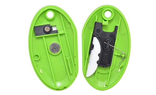 Westcott E-16474 00 Mini-Cutter mit Keramik-Sicherheitsklinge, automatisch einziehbar und integriertem Magnethalter, grün - 4