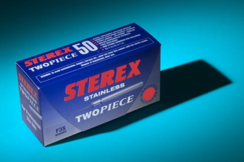 STEREX - TWO PIECE STAINLESS STEEL NEEDLES SIZE 005 REGULAR - Box of 50
