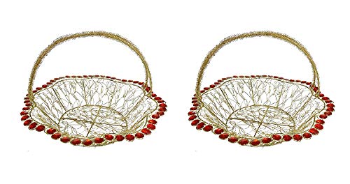 BOXO Decorative Baskets, Decorative Baskets for Gift, Decorative Baskets for Marriage, 30 Grams, Set of 2