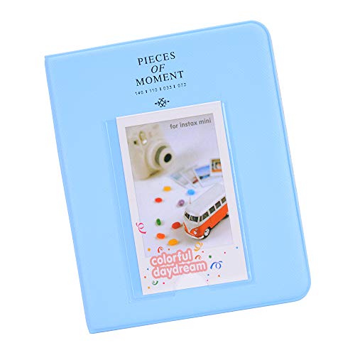 [Fuji Instax Mini Photo Album] - Goocor Pieces of Moment Book Album For Films of Instax Mini 8 8+ 9 7s 70 25 50s 90/ Pringo 231/ Fujifilm Instax SP-1/ Polaroid PIC-300P/ Polaroid Z2300 (Soft Blue)