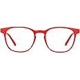 HUSTLR Zero Power Bluecut & Antiglare Computer Eyeglasses | Full Rim Square | As Seen On Shark Tank | Peyush Bansal Glasses | For Men & Women | Medium | LB E14058-W