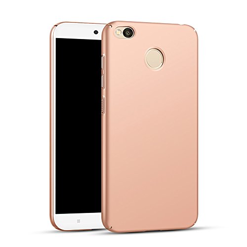 Funda Duro XiaoMi RedMi 4X  DeepELE Vistoso Sensaci  n Sedosa Duro Ultra Ligero Delgado Shockproof Moda Mejor Toque Funda Protectora Espalda  Oro Rosa