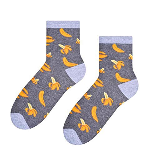 Preisvergleich Produktbild Steven - Verrückte Socken - Banana / Bananen Grau Gr. 38-40
