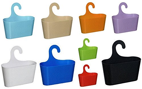 Wohnideenshop Duschkorb mit Haken zum Einhängen hellblau und 15 anderen Farben zum auswählen - 3