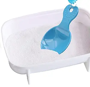 Sage Square Bath Sand Shovel Cum Scoop for Play with Hamster/Dwarf/Gerbil/Chinchilla/Mice (Blue)