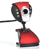 Aufloesung: 1024 x 768 SODIAL(R) Neu USB 50,0 6 LED-Webcam-Kamera-Webcam mit Mikrofon fuer PC Laptop
