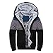 Produktbild Sannysis Herren Jacke Herbst & Winter Langarm Übergangsjacke Hoodie Warme Fleece Zipper Pullover Outwear Mantel Tops Blusen