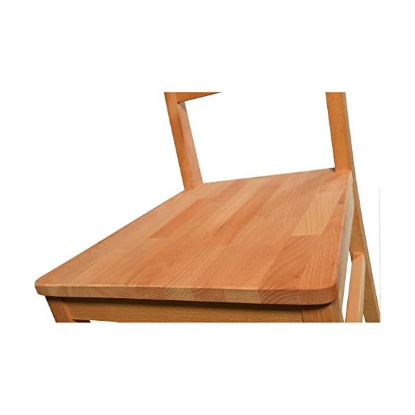 acerto 20001 Esszimmerstuhl aus Buche massiv ohne Armlehne * Geölt * Extrem robust | Holzstuhl für Küche & Esszimmer… – Bild 6