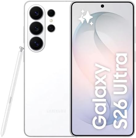 Samsung Galaxy S26 Ultra Smartphone AI, 256GB, 3 anni di Garanzia, Privacy Display Integrato, Processore Potente, Assistente Foto, Camera 200 MP, 5000 mAh, White [Versione italiana]