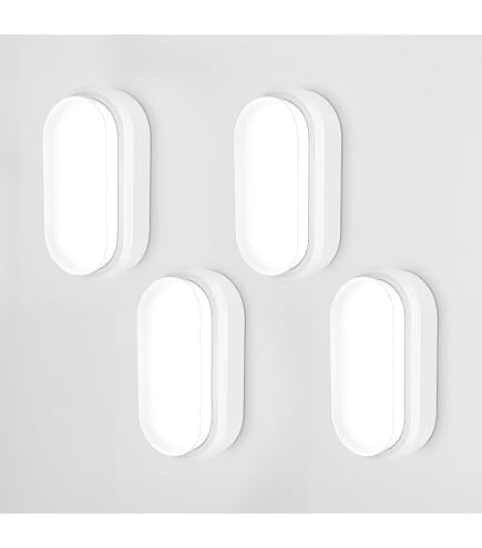 Spot LED HOFTRONIC Lot De 4 - 12W 1160lm, IP54, Blanc Froid 6500K Pour Cave Garage Ou Salle Bain