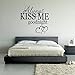 Produktbild Immer Kuss Mich Gute Nacht Wandtattoo Schlafzimmer Bedhead Liebe Vinyl Aufkleber Schriftzug Wörter Wanddekoration DIY Wandbilder 57X58CM