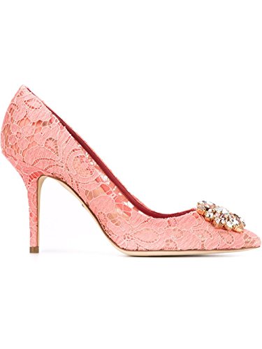 Preisvergleich Produktbild DOLCE E GABBANA Damen Cd0101al1988h200 Rosa Baumwolle Pumps