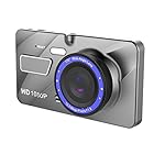 Zibuyu 4.0In 1080P Dual Lens Car Dvr Camera Video Recorder G-Sensor Dash Cam (B)