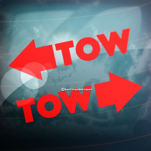 HastingsDesigner Lot de 2 autocollants Tow S2 Racing pour voiture Rouge (rosso)