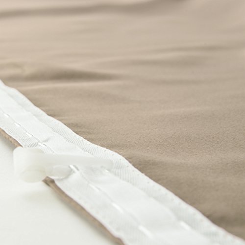 Thermo Vorhang Kräuselband Gardine Lichtdicht Blickdicht BLACKOUT UNI creme ca. 140x245cm - 3