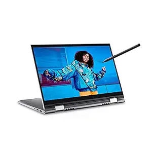 Dell 14 (2021) Inspiron 5410 Intel i7-1165G7 14 inches 16Gb RAM, 512Gb SSD, FHD Display, Windows 10 + MSO, Backlit KB + FPR + Active Pen, 2in1 Touch Screen Laptop - Silver Metal, 1.5 kg, D560469WIN9S