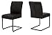 Produktbild Canett Furniture Pitou 2er Set Esszimmerstühle Modern Design Stühl, Lederimitat, Metall/ Lackiert, 58 x 46 x 88 cm