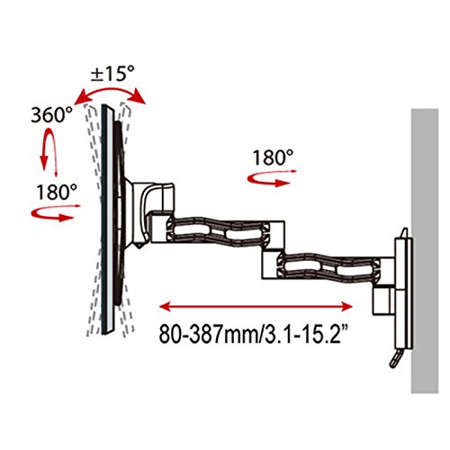 HFTEK Monitor TV Wand Halterung Halter Wall Mounts (HF33B) - 3