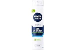 NIVEA MEN Skin Sensible Rakgel (1 x 200 ml), rakkräm berikad med kamomill och trollhassel, 0% alkohol rakvård för män med känslig hud