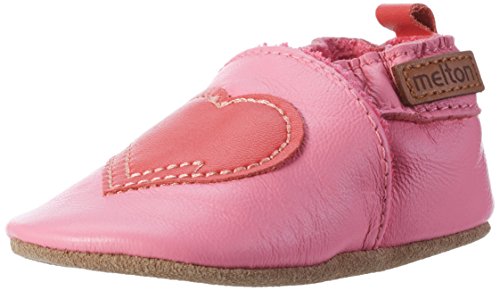 Melton Baby Mädchen Krabbelschuh Heart aus Weichem Leder