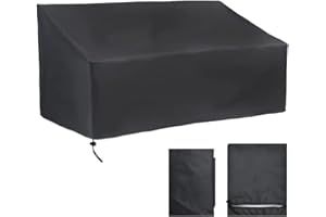 CHEYLIZI 2 Sitzer Gartenbank Abdeckung Schutzhülle für Gartenbank, Winterfest, UV-Beständig, Winddicht, Reißfest Oxford Gewebe Bank Hülle Gartensofa Abdeckplane, 134x66x89cm