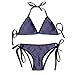 Produktbild Women's Sexy Bikini Set Shadow Box Cube Custom Tie 2 Piece Bikini Suits Pushed Up Bathing Swimwear