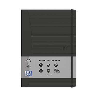 Oxford Signature Cahier A5 144 Pages Petits Carreaux 5 x 5 - Noir