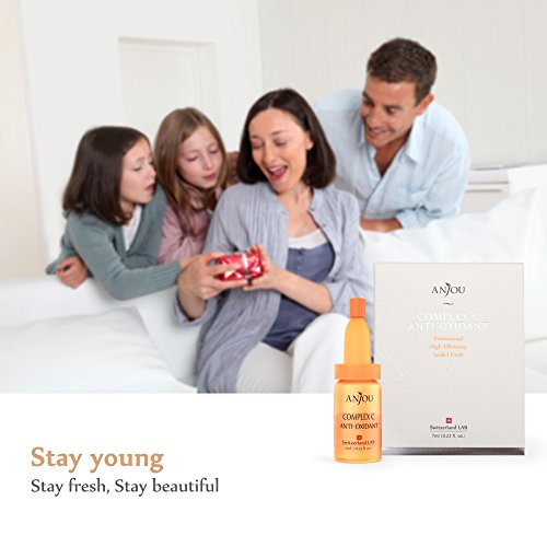 Anjou Schweizer Vitamin C Serum für das Gesicht – Organische Antialterung & Antifalten Treatment, wöchentliche Anwendung – 7ml - 8