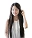 SuperWigy® Fashion Cute Girls' 26" Long Straight Heat Friendly Hair No Bangs Party Wig (Dark Brown)