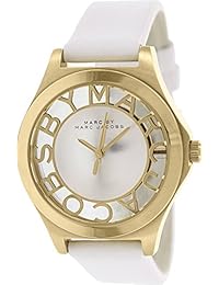 Marc Jacobs MBM1339 - Reloj para mujeres, correa de cuero color blanco