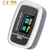 Mpow Saturimetro Pulsossimetro, Ossimetro, Display OLED, 4 Girevoli Direzioni e 5 Luminosit&agrave; Regolabili, Letture Immediate e Consecutive, Frequenza del Polso(PR) e La Saturazione di Ossigeno(Spo2)