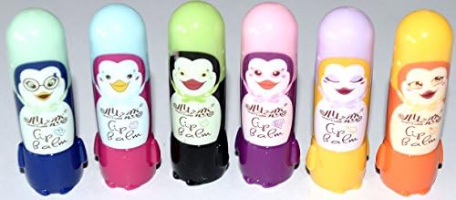 Love you penguin girls magic lip balm (set of 6), cute and trendy, smooth and lovely