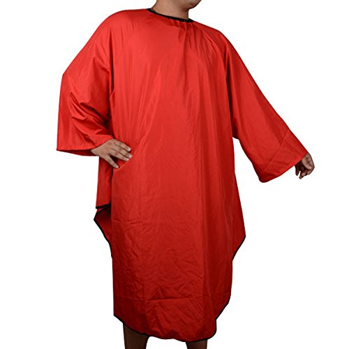 Red Pro Salon Hairdressing Hairdresser Hair Cutting Gown Barber Cape Cloth
