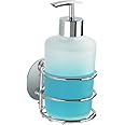 WENKO 18777100 Turbo-Loc® soap dispenser - fixing without drilling, Steel, 7.5 x 16.5 x 9 cm, Chrome