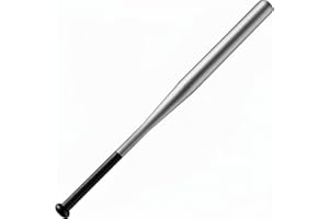 WELLDER Mazza da Baseball in Acciaio 71cm Rinforzata Super Resistente Peso 1Kg Nera, Color Argento o Rossa con Grip 28"