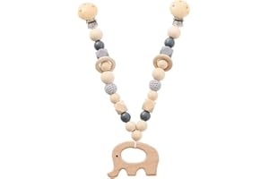 HOVCEH Kinderwagenkette Holz Baby, Kinderwagen Kette für Babys, Kinderwagenkette Junge Holz für Babys und Kleinkinder ab 0+ Monaten