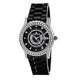 Stella Maris Damen-Armbanduhr Schwarz Analog Quarz Premium Keramik Diamanten - STM15Z2