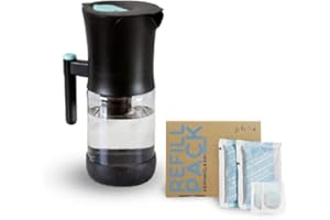 Phox V2 Water Filter | 2.2L Glass Water Filter Jug and Refillable Eco Cartridge Cartridge | 3 Month Supply
