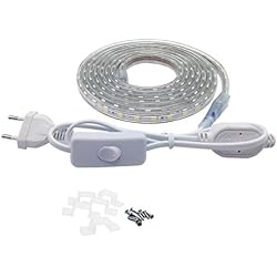 Ruban LED 3M avec Interrupteur 5050 IP65 étanche , Blanc Chaud