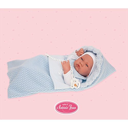 Bambole Antonio Juan Pupazzo RN Bambino 42 cm C/Sacco di Lana E Tatto Speciale, (5015)